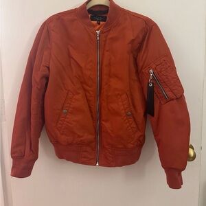 Rag and Bone Orange Bomber Jacket